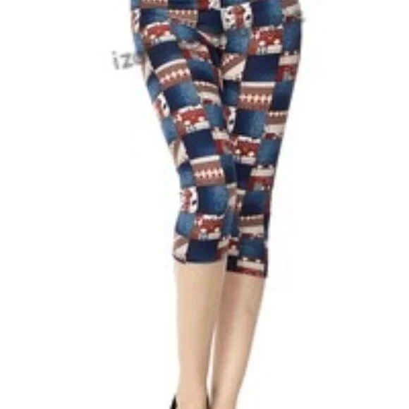 Raggedy Ann Capri Leggings - Picture 1 of 1